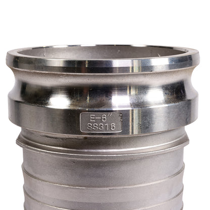 6" SS316 CAMLOCK TYPE E