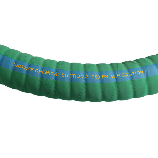 2 IN UHMPE HOSE W/HELIX WIRE GREEN