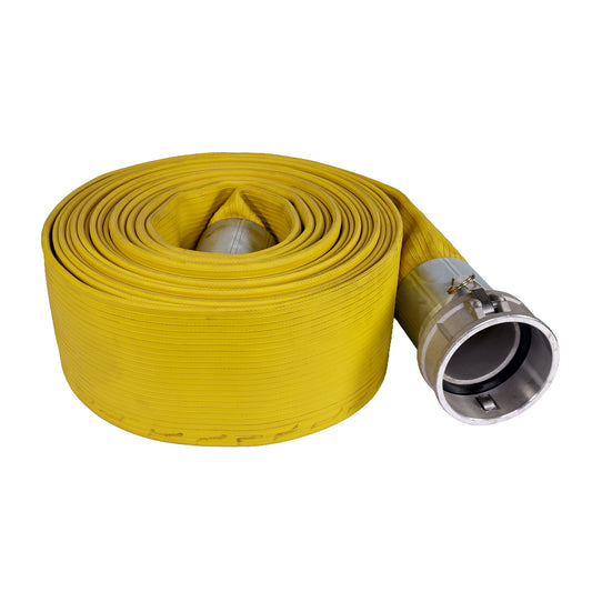 4" X 100FT YELLOW NITRILE/PVC RUBBER COVERED HOSE 200 PSI