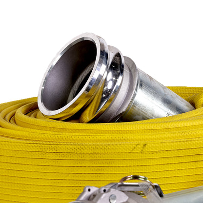 4" X 100FT YELLOW NITRILE/PVC RUBBER COVERED HOSE 200 PSI