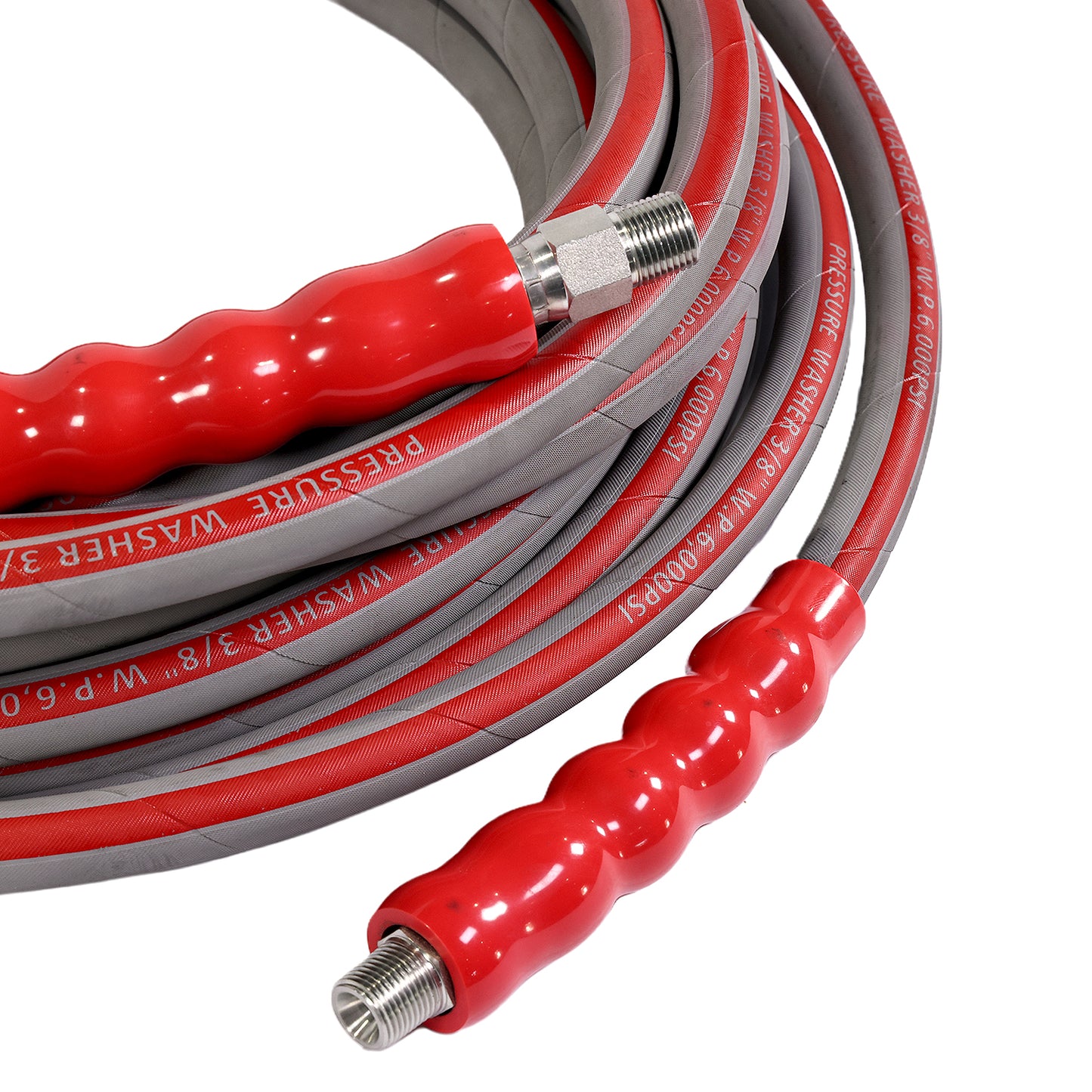 "3/8'' X 50FT GREY WRAPPED PRESSURE WASHER HOSE 1SN